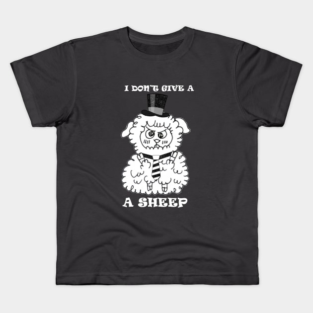 i don't give a sheep Kids T-Shirt by loulousworld